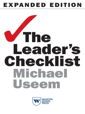 cover image of The Leader's Checklist, Expanded Edition
